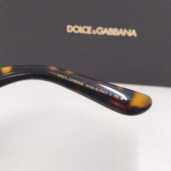 New Authentic Dolce & Gabbana DG4438 4536 Havana Square Sunglasses